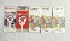 5 Vintage Texaco Road Maps Southern & Northern California 1957, '63, '71 & '72 picture