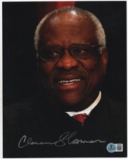 Clarence Thomas autographed signed 8x10 photo Beckett BAS COA Supreme Court picture