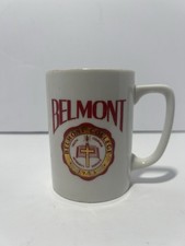 Vintage Belmont College Ceramic Coffee Mug School Seal 1956 Gold Rim picture