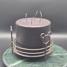 Disney Mickey Mouse Round Wrought Iron Candle Holder 4 Wick Purple Pillar picture
