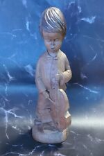 Vintage Hand Carved in Spain Wooden Figurine Stamped approx. 13