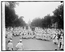 Photo:Washington DC 1925 KKK Parade Formation U.S. Capitol White Robes picture