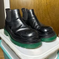 Bottega Veneta Black & Green Tire Chelsea Ankle Boots - EU 42 (Runs Large ~ 9.5) picture