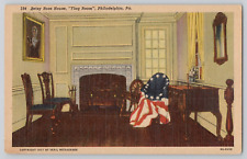 Postcard Betsy Ross House, Flag Room, Philadelphia, Pennsylvania picture