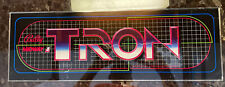 Vintage TRON ARCADE MARQUEE GLASS Original Bally Midway 1981 Video Game Disney picture