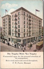 c1910s Los Angeles, California Postcard THE ANGELUS HOTEL Street View / Unused picture