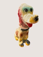 Antique 1930s Vintage Chalkware Dog Carnival Prize RARE picture