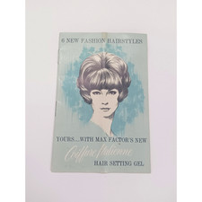 VTG 1960s Max Factor Coiffure Italienne Hair Setting Gel Hairstyles Guide picture