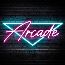 Arcade Neon Sign, LED Arcade Signs for Arcade Room Decor | Retro Neon Sign for B picture