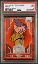 2023 Topps Chrome Disney 100 Dopey Orange Wave Refractor #/25 PSA 9 MINT picture