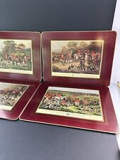 VINTAGE 4 Brooks Brothers 1805 Fox-Hunt Placemats  picture