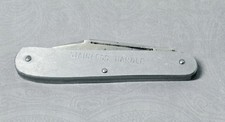 Vint. Kutmaster Utica NY USA 2 Blades & Awl Stainless Steel Handle Utility Knife picture