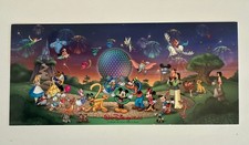 2000 Walt Disney World Celebrate the Future Hand in Hand Panoramic Postcard 9x4 picture