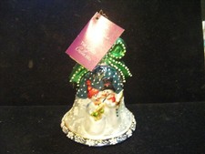 large christopher radko caroling snow glass ornament w/tags picture