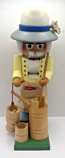 Steinbach Christmas Nutcracker Butter Churn Farmer 15” Western Germany picture
