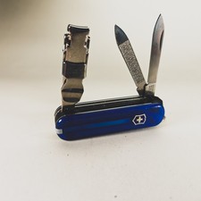 Victorinox Nail Clip 580 Swiss Army Knife Transparent Blue 65mm picture