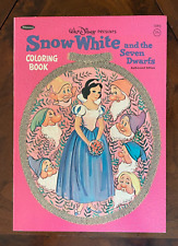 vintage 1952 SNOW WHITE and the SEVEN DWARFS disney UNUSED COLORING BOOK picture
