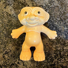 Ceramic Troll Figural Planter Pot, Glossy Beige, Small, 3D Effect picture