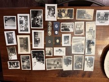 Vintage Lot of 30 Black & White Scalloped Edge Snapshot Photos People Vehicles picture