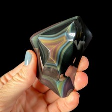 Natural Polished Rainbow Obsidian Freeform- Stunning Specimen 3.3oz (OBX107) picture