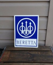 BERETTA FIRE ARMS Metal Sign 9MM Hunting Shop Store 9x12 50046 picture
