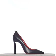 CHRISTIAN LOUBOUTIN 775$ Kate 100 Pumps Black Nappa Leather / Red Leather Lining picture
