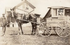 RPPC RFD Rural Mailman Horse & Buggy L.L. Cook Co. Postcard c1910s Route No. 1 picture
