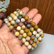 5Pcs Wholesal Natural Crazy agate bracelets Crystal ball sphere 8mm picture