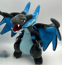 PokémonCenter mega charzard  Dragon Plush Stuffed Animal, Black Blue Gray picture