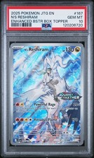 2025 POKEMON PSA 10 EN-JOURNEY TOGETHER #167 N'S RESHIRAM STAMPED  picture