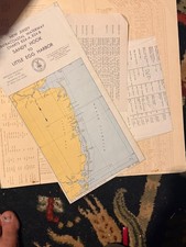 Vintage 1963 Nautical Chart Folder Sandy Hook to Little Egg Harbor NJ 1st Ed picture