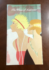 Vintage Sheraton Kensington Hotel Wines Of Ambrosia Menu Art Deco Cover Tulsa OK picture