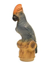 VINTAGE 1920's-30's TIFFIN GLASS PARROT NOVELTY ACCENT LAMP SHADE NICE PAINT picture