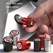 4Pcs 3D Metal Tire Valve Caps Car Tyre Air Stems Cover For Fiat Abarth 500 Type picture