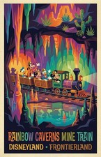 Rainbow Caverns Mine Train Frontierland Disneyland Attraction Ride Poster Print picture