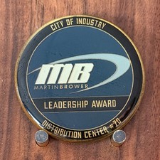 Martin Brower DC#70 City Of Industry Leadership Award Challenge Coin  W#20 picture