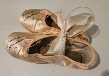 Performance worn ballet slippers signed by Prima Ballerina, Tricia Albertson picture