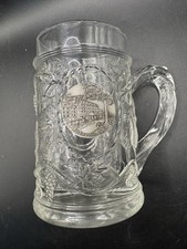Vintage The Grove Park Inn Asheville NC Clear Glass Beer Mug Pewter Emblem picture