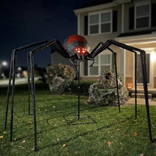 8 Ft Black Widow Spider Halloween Decoration, Large Outdoor Spooky Prop picture