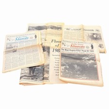 Vintage West Virginia Newspaper Lot Featuring Great 1985 Flood Vtg WV News picture
