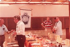 1970s Men's Group Snapshot Photograph Council of Investigators Banner picture