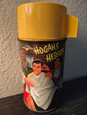 Rare 1966 Vintage Aladdin Hogans Heroes Metal Lunchbox Thermos Collector VGC picture