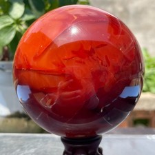 940g Large Natural Red Carnelian Agate Crystal Sphere Ball Specimen Healing picture