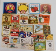 100  Different small vintage  advertising Labels. picture