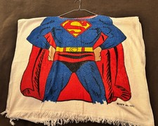 Vintage 1970s Superman Poncho Beach Towel Kids Costume - NPP Inc DC Comics RARE picture