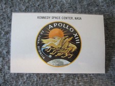 NASA APOLLO 13 LAUNCH BADGE - KENNEDY SPACE CENTER- 1970- ALL ORIGINAL/EXCELLENT picture