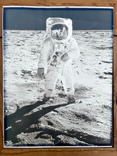 🚀 RARE VINTAGE 11x14 APOLLO 11 BUZZ ALDRIN MOON WALK PHOTO 