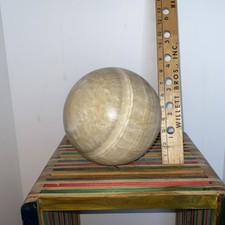 24.6 LB Large Natural Tan Calcite Sphere Quartz Crystal Polished Ball Healing picture