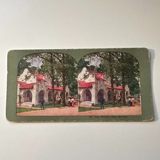 New Mexico's State Building On Constitution Ave Antique Stereoview Card 5H6-3 picture