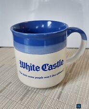Vintage White Castle Mug Cup Blue White 1980s 4